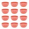 Manhattan Comfort Mendi 12 Large 16.91 oz. Dinner Soup Bowls in Coral 2-NM05-7307 - alternate 1